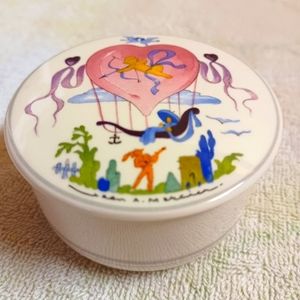 Villeroy & Boch Porcelain Trinket Box, "Le Ballon", Jean Mercier's Watercolors